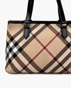 Burberry Supernova Check Regent Tote Black