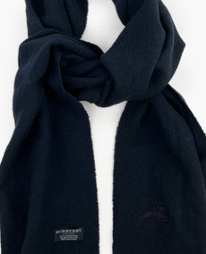 Burberry Lambswool Navy Blue Scarf