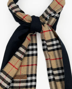 Burberry Reversible Fringed Checked Cashmere Scarf