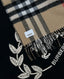 Burberry Brown and Black Reversible Monogram Scarf Burberry Logo