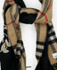 Burberry Brown and Black Reversible Monogram Scarf Burberry Logo