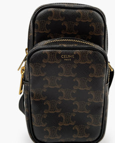 Celine Vertical Messenger Triomphe -pinnoitettu kangas