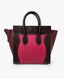 Celine Mini Luggage Smooth Burgundy Pink Leather