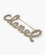 Chanel Metal Glass Swirling Pearls Brooch Pin Champagne