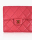 Chanel Classic Flap Wallet Coral Caviar CHW