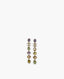 Chanel Multicolor Long Drop Crystal Earrings Champagne