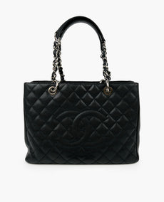 Chanel GST Tote Black Caviar SHW