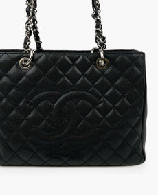 Chanel GST Tote Black Caviar SHW