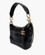 Chanel Gabrielle Cocodile Hobo Calfskin Crocodile Bag Black