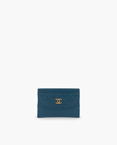 Chanel Gabrielle CC Blue Cardholder