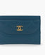 Chanel Gabrielle CC Blue Cardholder