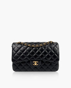 Chanel Timeless Jumbo Double Flap Black Lambskin GHW