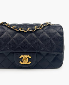 Chanel Mini Suorakulmainen Navy Caviar GHW