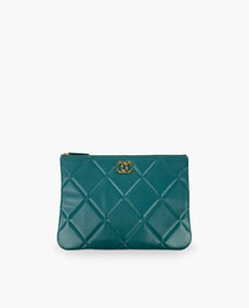 Chanel O - Case 19 Teal Calfskin