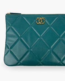 Chanel O - Case 19 Teal Calfskin