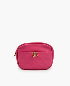 Chanel Trip Camera Case Pink Leather Bag