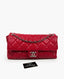 Chanel Glazed Caviar Medium Nature Flap Bag Strawberry Red