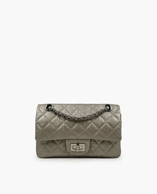 Chanel Silver Quilted 2.55 Reissue Flap Bag SHW