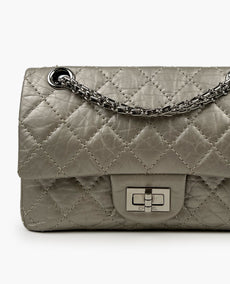 Chanel Silver Quilted 2.55 Reissue Flap Bag SHW
