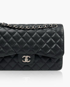 Chanel Timeless Jumbo Double Flap Black Caviar SHW