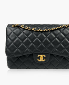 Chanel Timeless Jumbo Double Flap Black Lambskin GHW