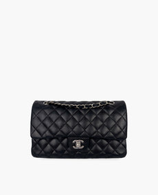 Chanel Timeless Medium Black Lambskin SHW