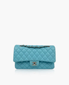 Chanel Timeless Medium Light Blue Lambskin SHW