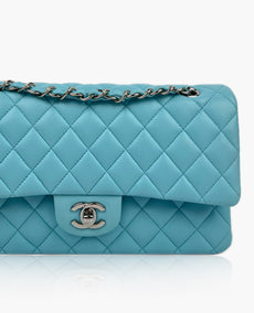 Chanel Timeless Medium Light Blue Lambskin SHW