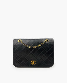 Chanel Vintage GHW Black Lambskin Flap