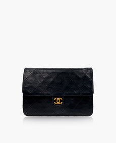 Chanel Timeless Classic Vintage Flap Bag Black GHW