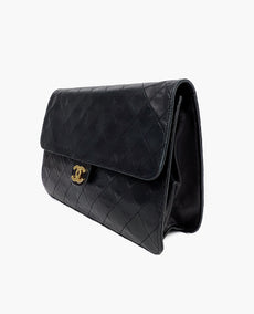 Chanel Timeless Classic Vintage Flap Bag Black GHW