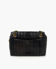 Chanel Sun Charm Shoulder Bag Black Lambskin