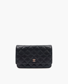 Chanel WOC Black Caviar SHW