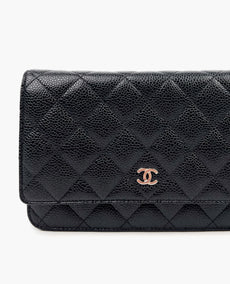 Chanel WOC Black Caviar SHW