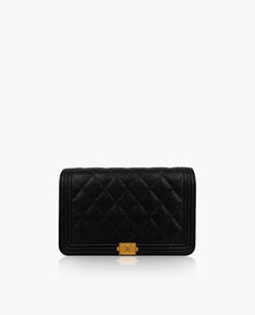 Chanel WOC Black Caviar The Boy Lock GHW