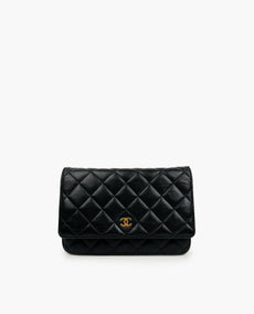 Chanel WOC Black Lambskin GHW