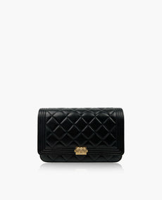 Chanel Boy WOC Black Lambskin The Boy Lock GHW