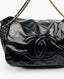 Chanel Rock &amp; Chain Flap Bag Patentti Vinyyli Medium Black