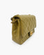 Chanel Olive Green Lambskin Wood Handle Flap Bag