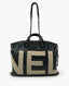 Chanel Bowling Bag With Camellia Logo Printed Coated Canvas Large