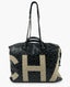 Chanel Bowling Bag With Camellia Logo Printed Coated Canvas Large