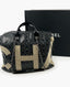 Chanel Bowling Bag With Camellia Logo Printed Coated Canvas Large