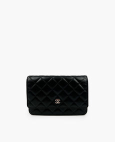 Chanel WOC Black Lambskin SHW