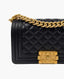 Chanel Boy Small Black Lambskin Bag GHW