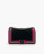 Chanel Boy Old Medium Canvas tikattu Fluo Flap Tumma Navy Fuksianharmaa