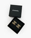 Chanel CC Earrings With Black Lining &amp; Square Small Rhinestones