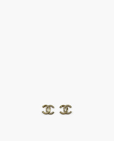 Chanel CC Crystal Gold Earrings