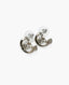 Chanel Silver Crystal Earrings CC