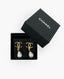 Chanel Gold Finish CC Teardrop Pearl Stud Earrings