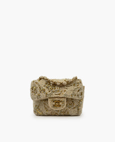 Chanel Mini Square Tweed -kirjontapaljerit GBHW